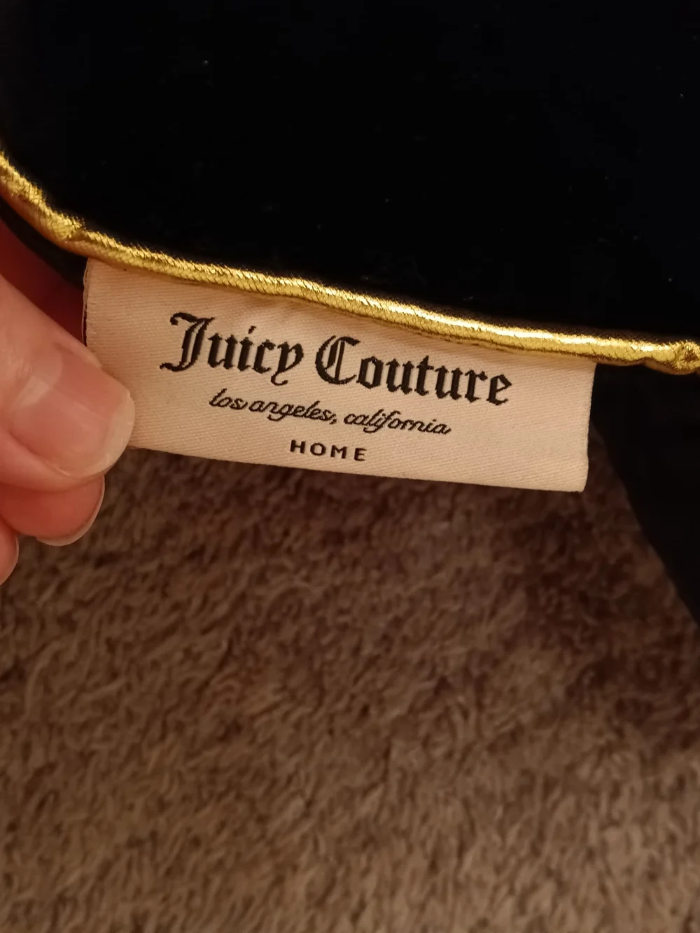 Juicy Couture Home Black Velvet Leopard Poodle Pillow 🐆✨ Y2K